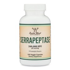 Serrapeptase, 120 Capsules (120,000 SPU per Capsule)