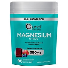 Magnesium Citrate, Mixed Berry, 90 Soft Chews (175 mg per Soft Chew)