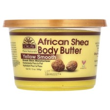 African Shea Body Butter, Yellow Smooth, 13 oz (368 g)