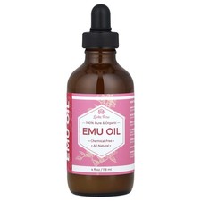 Leven Rose 100 Pure  Organic Emu Oil 4 fl oz 118 ml All-Natural, Chemical-Free,