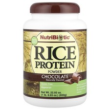 NutriBiotic Raw Rice Protein Chocolate 1 lb 6 9 oz 650 g Egg-Free, Gluten-Free,