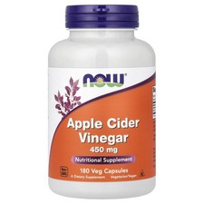Now Foods Apple Cider Vinegar 450 mg 180 Capsules GMP Quality Assured