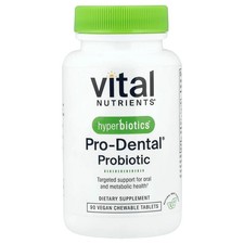 Hyperbiotics PRO-Dental Natural Mint Flavor 90 Chewable Tablets Gluten-Free,