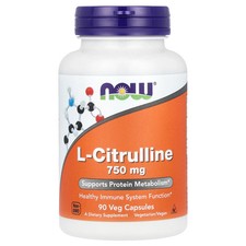Now Foods L-Citrulline 750 mg 90 Veg Capsules GMP Quality Assured, Kosher,