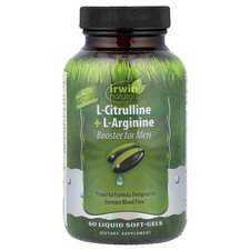 L-Citrulline + L-Arginine, Booster for Men, 60 Liquid Soft-Gels
