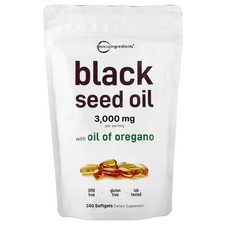 Black Seed Oil With Oil of Oregano, 240 Softgels