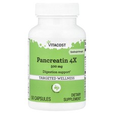 Pancreatin 4X, 500 mg, 50 Capsules