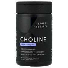 Choline, 60 Liquid Veggie Capsules (400 mg per Capsule)