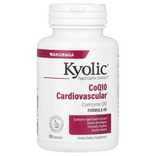 Wakunaga - Kyolic Aged Garlic Extract CoQ10 Formula 110 100 Capsules Dairy-Free,