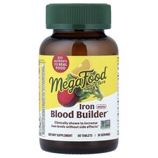 MegaFood Blood Builder Minis 60 Tablets Dairy-Free, Gluten-Free, Kosher, NSF