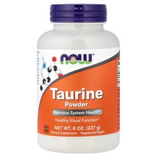 Now Foods Taurine Pure Powder 8 oz 227 g GMP Quality Assured, Vegan, Vegetarian