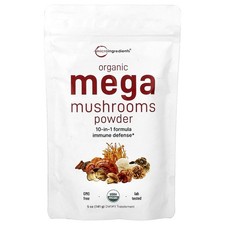 Organic Mega Mushrooms Powder, 5 oz (141 g)