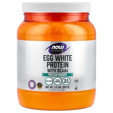 Now Foods, Sports, Eggwhite Protein, 1.2 lbs (544 g), High Protein, Non-GMO