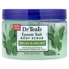 Epsom Salt Body Scrub, Eucalyptus & Spearmint, 16 oz (454 g)