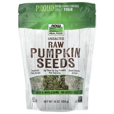 Now Foods Raw Pumpkin Seeds Unsalted 16 oz 454 g Non-GMO, Raw, Vegan, Vegetarian