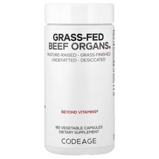 Grass-Fed Beef Organs, 180 Vegetable Capsules