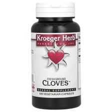 Kroeger Herb Co Fresh Ground Cloves 100 Veggie Caps Gluten-Free,