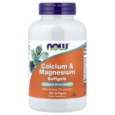 Calcium & Magnesium with Vitamin D3 and Zinc, 120 Softgels