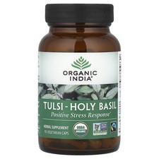 Organic India Tulsi-Holy Basil 90 Veggie Caps Gluten-Free, Kosher, Organic|