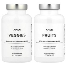 Amen, Fruits & Veggies, 2 Bottles, 90 Vegetable Capsules Each