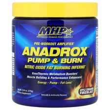 Anadrox Pump & Burn, Pre-Workout Amplifier, Apple Cinnamon Fireblast, 9.84 oz