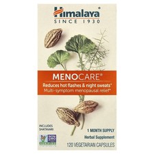 Himalaya MenoCare 120 Vegetarian Capsules Dairy-Free, Gluten-Free, GMP Quality
