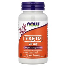 Now Foods 7-KETO 25 mg 90 Veg Capsules GMP Quality Assured, Vegan, Vegetarian