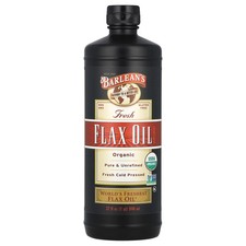Barlean s Organic Fresh Flax Oil 32 fl oz 946 ml Gluten-Free, Kosher, Organic,