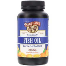 Barlean's Fresh Catch, Fish Oil Supplement, Omega-3 EPA/DHA Softgels, Omegas and