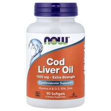 Now Foods Cod Liver Oil 1 000 mg 90 Softgels GMP Quality Assured