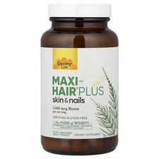 Country Life Maxi Hair Plus 120 Vegetarian Capsules B Corp, Gluten-Free, GMP