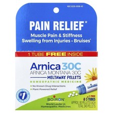 Arnica Montana, 30C, Muscle Relief, 3 Tubes, Approx. 80 Pellets Each