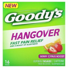 Hangover, Fast Pain Relief,  Berry Citrus Boost, 16 Packs