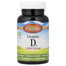 Vitamin D3, 50 mcg (2,000 IU), 120 Soft Gels