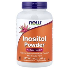 Now Foods Inositol Powder 8 oz 227 g GMP Quality Assured, Kosher, Vegan,