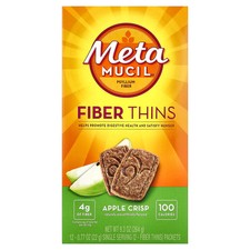 Fiber Thins, Apple Crisp, 12 Packets, 0.77 oz (22 g) Each