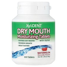 Dry Mouth Moisturizing Tablets with Xylitol, Watermelon, 100 Tablets