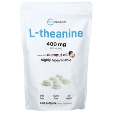 L-Theanine, 400 Softgels (200 mg per Softgel)