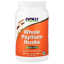 Now Foods Whole Psyllium Husks 24 oz 680 g GMP Quality Assured, Kosher, Vegan,
