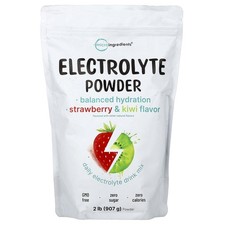 Electrolyte Powder, Strawberry & Kiwi, 2 lb (907g)