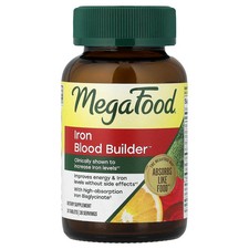 MegaFood Blood Builder 30 Tablets Dairy-Free, Kosher, Non-GMO, NSF Certified,