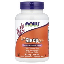Now Foods Sleep Botanical Sleep Blend 90 Veg Capsules GMP Quality Assured,