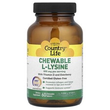 Chewable L-Lysine, Tangy Orange Twist, 60 Chewable Tablets