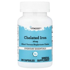 Chelated Iron, 18 mg, 240 Capsules