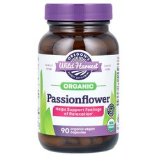 Organic Passionflower, 90 Organic Vegan Capsules (400 mg per Capsule)