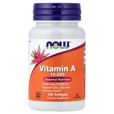 Vitamin A, 3,000 mcg (10,000 IU), 100 Softgels