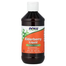 Now Foods Elderberry Liquid 8 fl oz 237 ml GMP Quality Assured, Vegan,