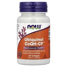 Now Foods Ubiquinol CoQH-CF 60 Softgels GMP Quality Assured