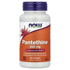 Now Foods Pantethine 300 mg 60 Softgels GMP Quality Assured