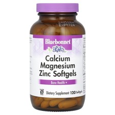 Bluebonnet Nutrition Calcium Magnesium Zinc 120 Softgels Egg-Free, Fish Free,